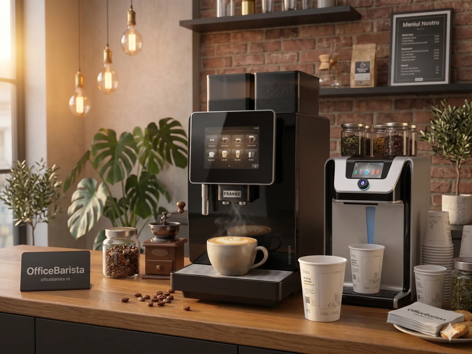 Espressor profesional Swiss Made în birou Office Barista